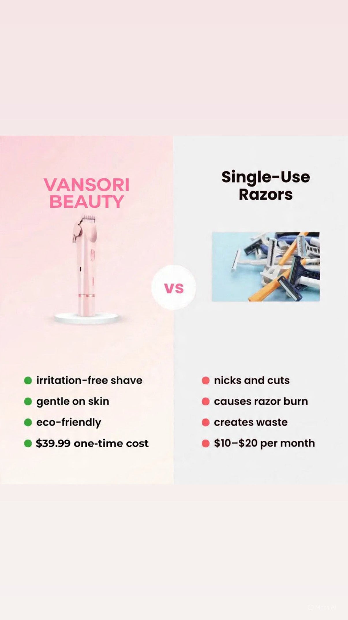 2-in-1 Painless Bikini Hair Trimmer